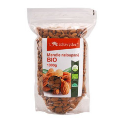 Mandle neloupané BIO 1000g