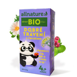 Allnature BIO Dětský čaj Dobré trávení s fenyklem 20x1,5g