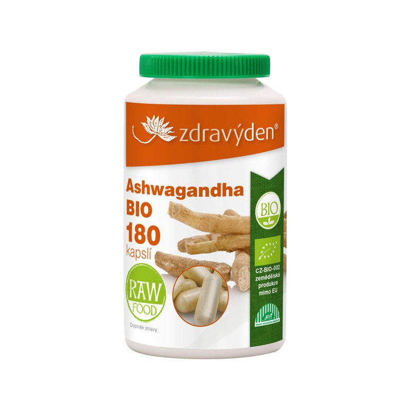 Ashwagandha BIO 180 kapslí