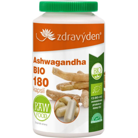 Ashwagandha BIO 180 kapslí